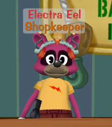 Electra Eel wearing the Hip-Side Taser