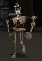 An Executive Bossbot Skelecog