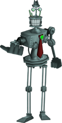 Render of a buff executive Boardbot Skelecog