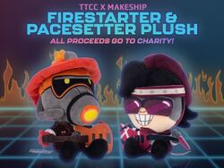 Promotional image for the Pacesetter and Firestarter Plushies