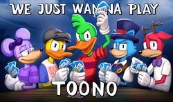 Promotional artwork for a Toono animation involving some Clash Partners