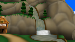 The waterfall in Acorn Acres
