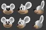Unused head concepts for the Mouse Toons