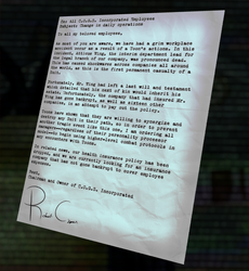 The Memo from the Chairman surrounding Atticus Wings death.