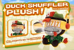 Duck Shuffler Plush promotional material