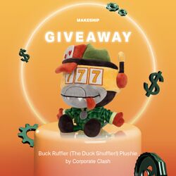 The Duck Shuffler Plush giveaway hosted on the official Twitter Account
