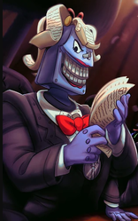Official art of the Stenographer from the v1.2.0 key art