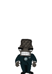 An unused death animation of the Chairman