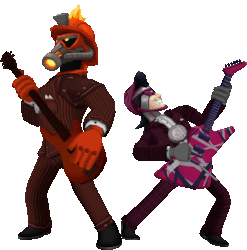 Firestarter and the Pacesetter's pose seen on the Main Menu during their Makeship Campaign