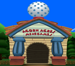 The tunnel entrance to the Minigames Area