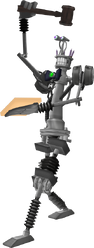 Render of a skinny Lawbot Skelecog