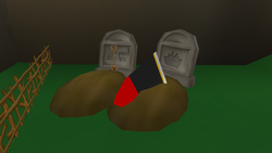 The gravestones for the Railroad and Toontanic