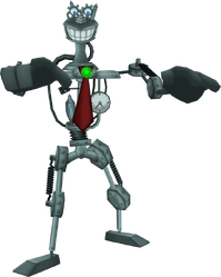 Render of a fat executive Boardbot Skelecog