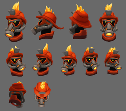 A reference image of the Firestarter's model, created by Clash Crew Member Mailman