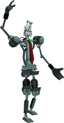 Render of a thin executive Boardbot Skelecog