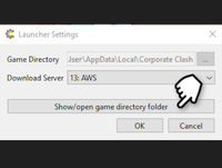 Click "Show/open game directory folder"